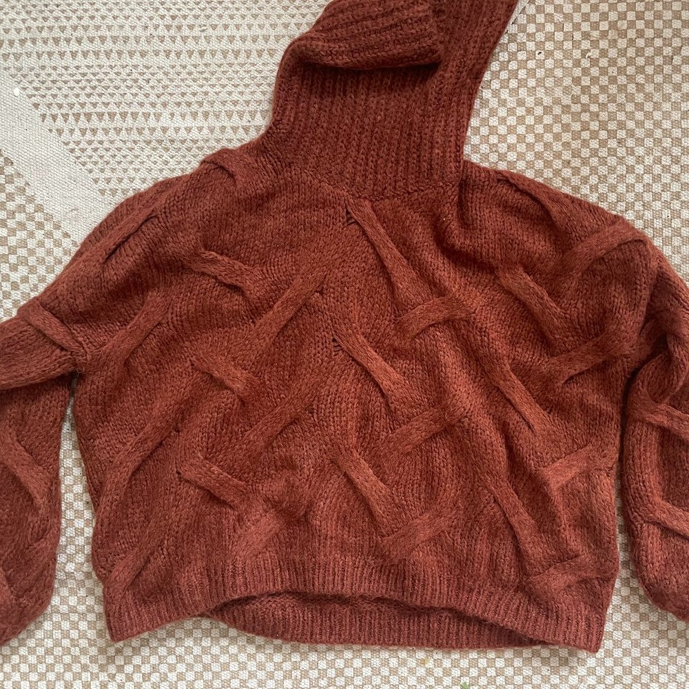 Madewell Somervell Modern Cable Turtleneck Sweater (Size S)